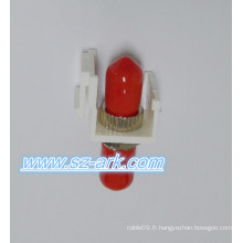 Insertion trapézoïdale à fibre instantanée avec adaptateur st simplex (capuchon rouge)